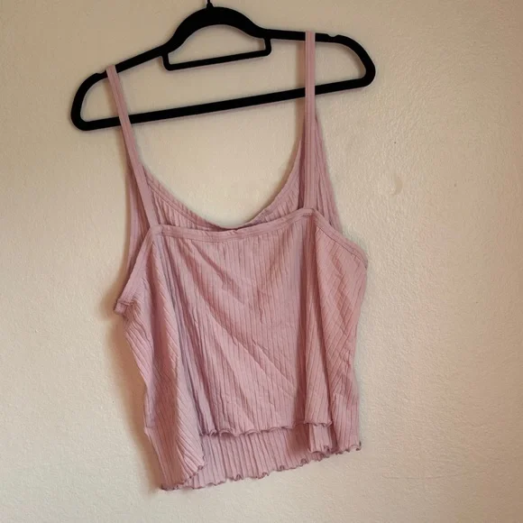Pink Ribbed Tank Top - Picture 3 of 4